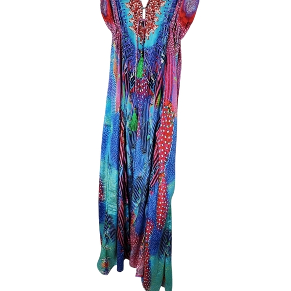 NWT True Colours Multicolor Maxi Dress - Picture 3 of 8